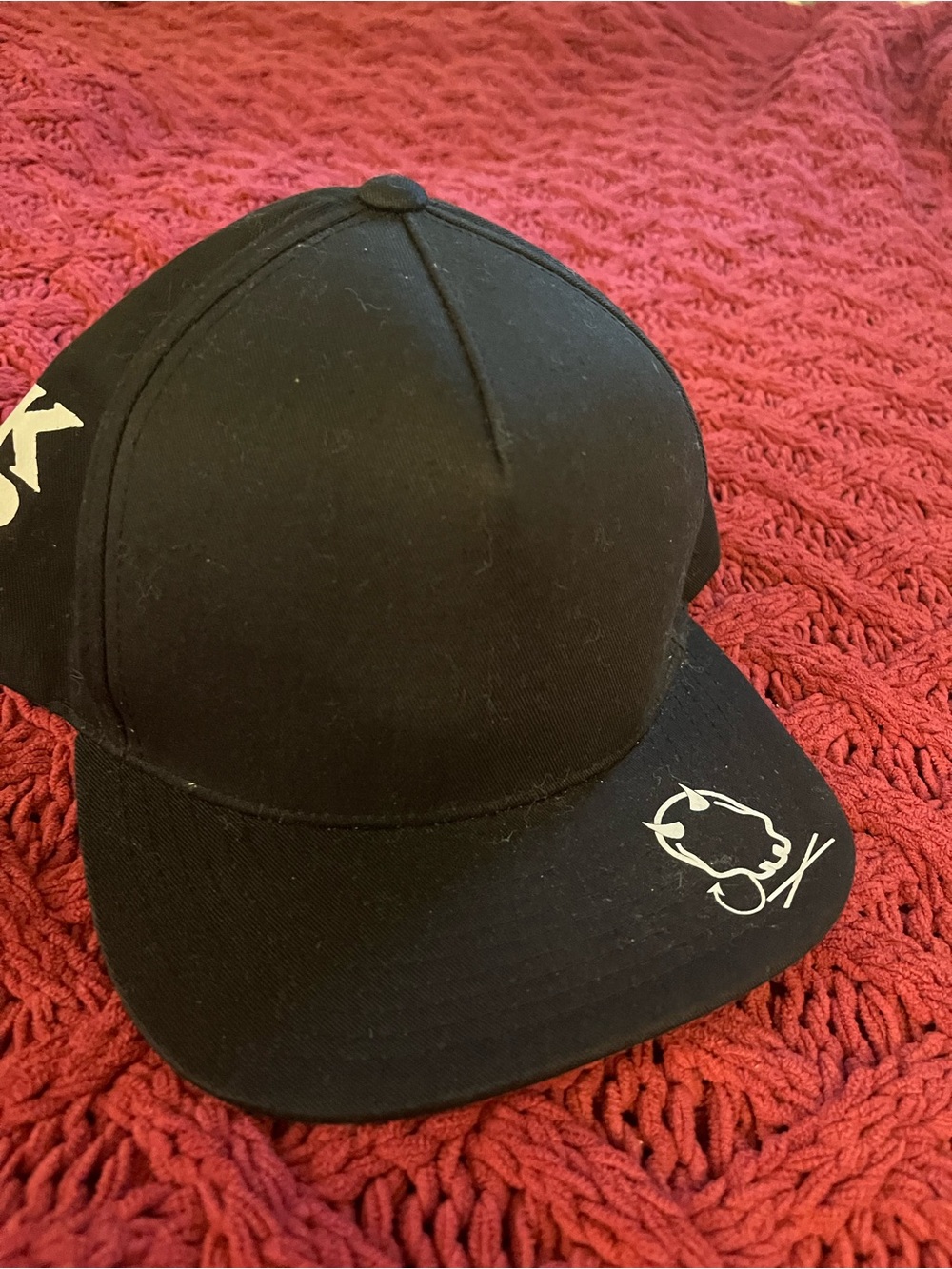 Black Baseball Cap with White Graphic Logo The Drive Clothing Company